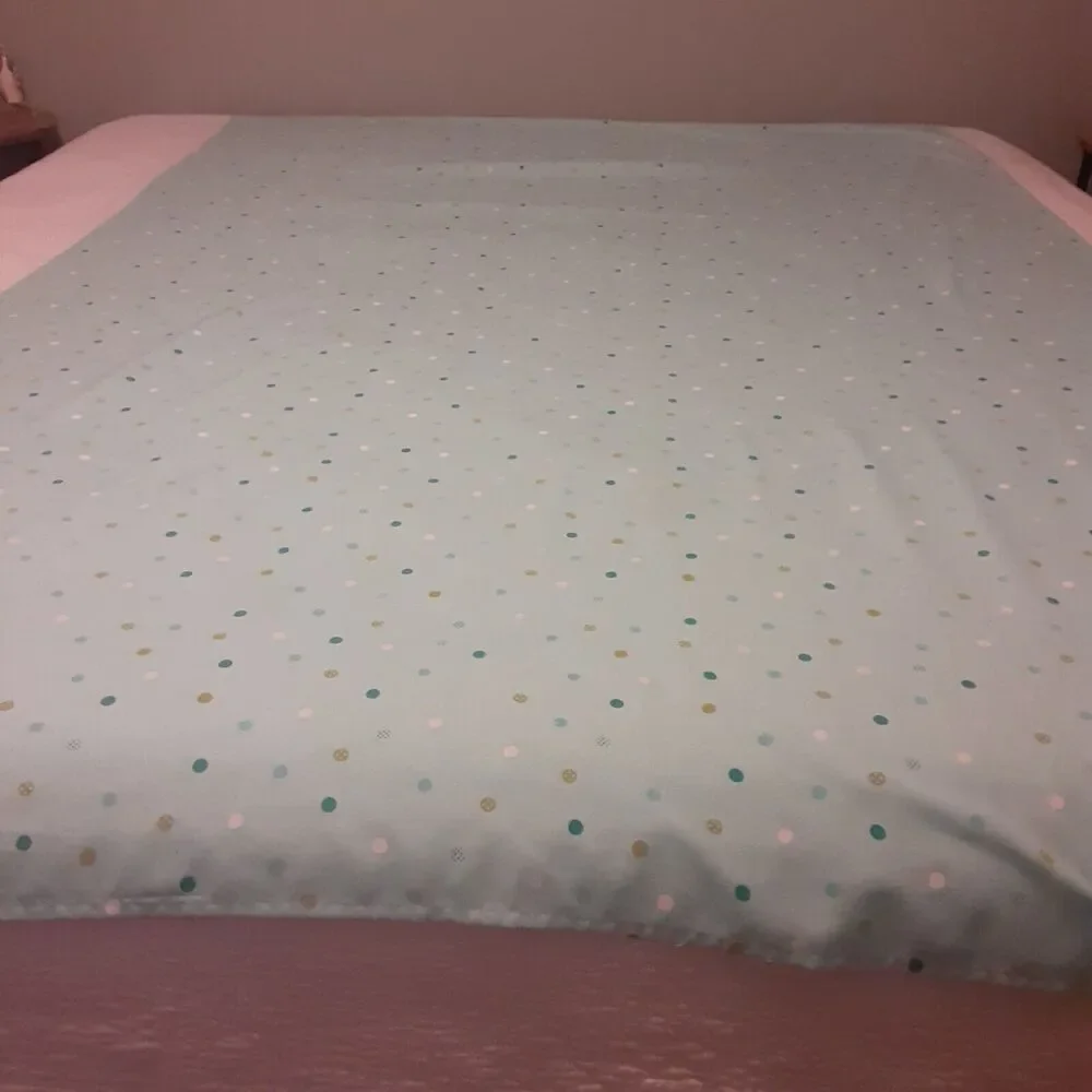 Living Sky Blue & Polka Dot Tablecloth 87